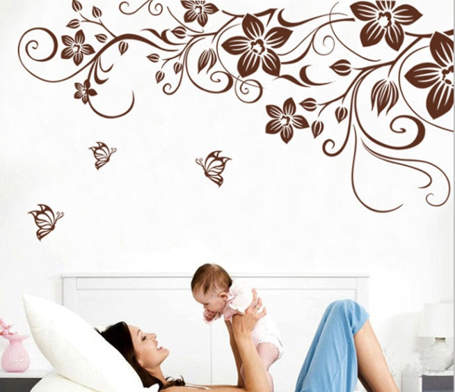 Brown flower Art Decal